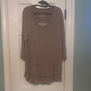 Latched Mama Tan Tunic Top